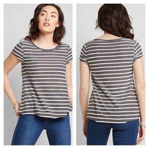Modcloth Playfully Functioning Knit Top Gray